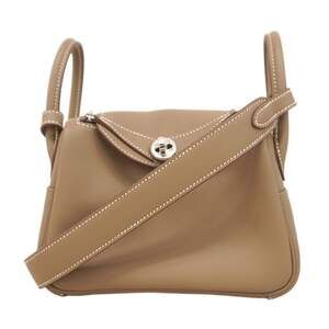 Hermes Lindy Mini Swift Etoupe Handbag, G Stamp, 2-way Bag for Women